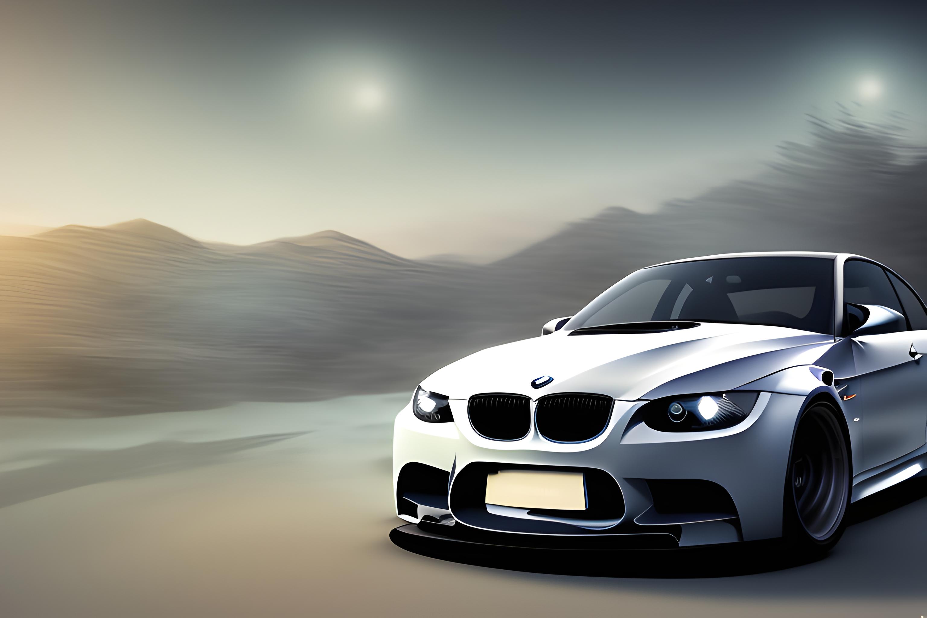 تصویر bmw m3 sport در حال دریفت در جاده ی بارانی ژاپن
